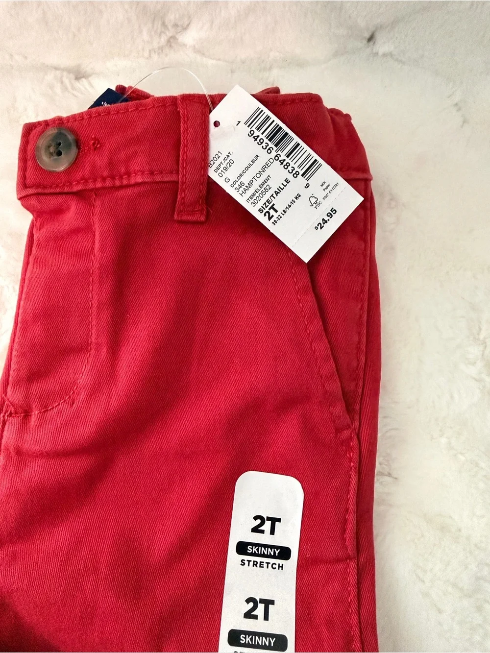 The Children’s Place 2T Skinny Stretch Pants Hampton Red NWT